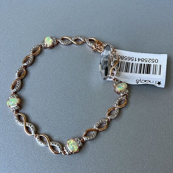 ROSE GOLD MIXED STONE BRACELET.  NWT - Picture 3 of 4